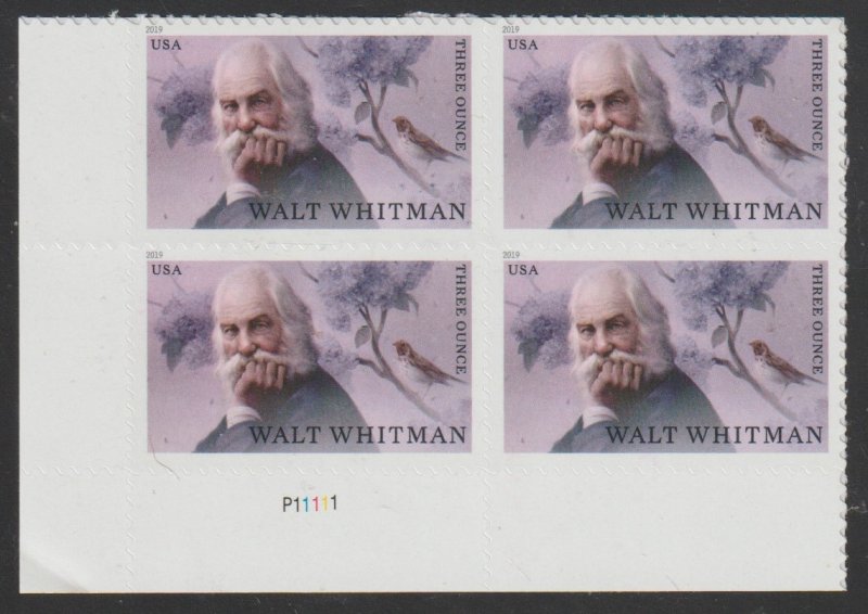 SC# 5414 - (85c) - Walt Whitman, MNH Plate Block/4 - LL # P11111