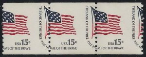 1618C Misperf Error / EFO Strip of 3 Flag Mint NH