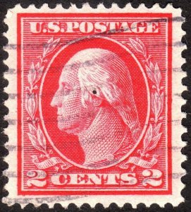 1912, US 2c, Washington, Used, Well centered, Sc 406