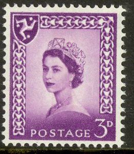 GREAT BRITAIN REGIONALS / ISLE OF MAN 1968 3d QE2 WILDING PHOSPHER Sc 2p MNH