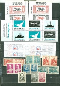 CANADA & QUEBEC HISTORIC CINDERELLAS, LABELS...NICE