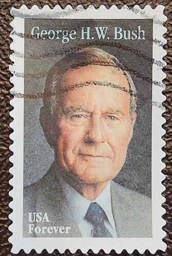 US Scott # 5393; used forever (55c) George H.W. Bush, 2019; XF cntr; off paper