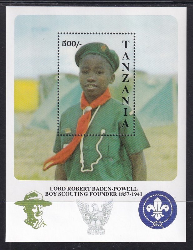 Tanzania 847 Boy Scouts Souvenir Sheet MNH VF