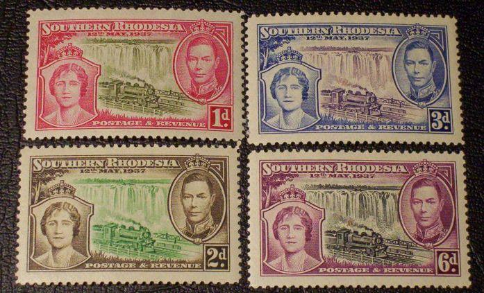 Southern Rhodesia Scott #38-41 unused