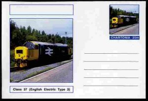 CHARTONIA, Fantasy - Diesel Class 37 - Postal Stationery Card...