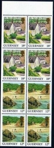 Guernsey 374a,374b booklet panes,MNH. Views 1888-1989.