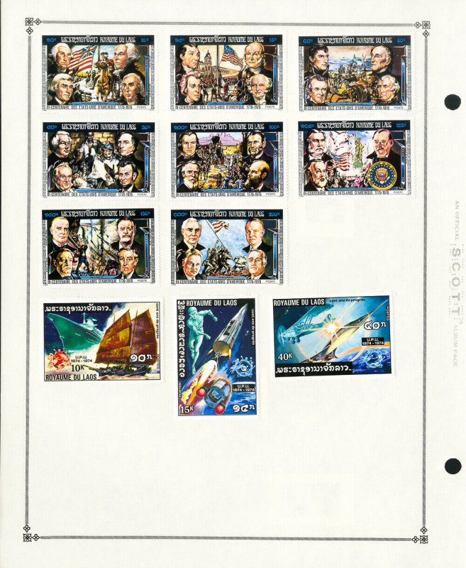 Laos Loaded Mostly Mint 1951 to 1998 Rather Complete Stamp Collection