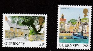 Guernsey # 453-454, Landscapes, Mint NH, 1/2 Cat.