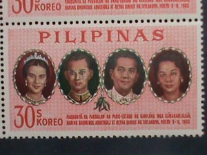 ​PHILIPPINES-1965-SC# 928//930 VISIT OF KING & QUEEN OF THAILAND -MNH BLOCKS-