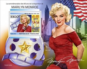 Togo - 2022 Marilyn Monroe Anniversary - Stamp Souvenir Sheet - TG220128b2