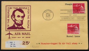 U.S. Used Stamp Scott #C64a 8c Air Mail on First Day Cover. Choice!