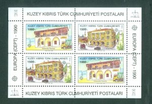 Turkey. 1990 Souvenir Sheet. MNH. Europa Cept) 1990. Buildings. Sc# B 270a