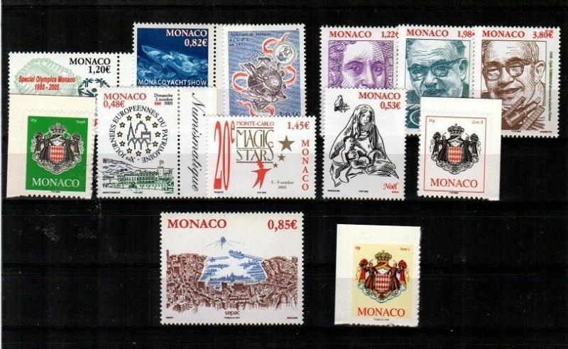 Monaco Scott 2380 // 2540 Mint NH sets (Catalog Value $50.05)