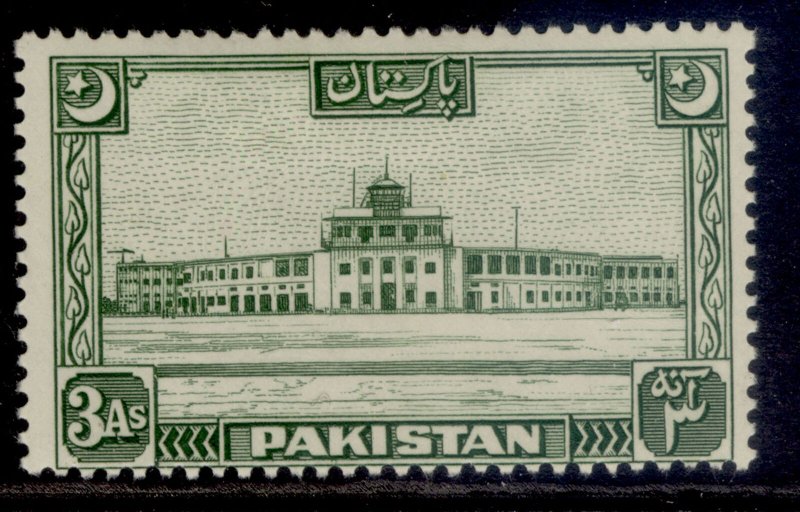 PAKISTAN GVI SG47, 3a green, M MINT. Cat £16. 