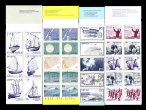 1978-81 SWEDEN - LOT OF 4 BOOKLET PANES - OGNH - VF - CV $22.50 (ESP#8004)