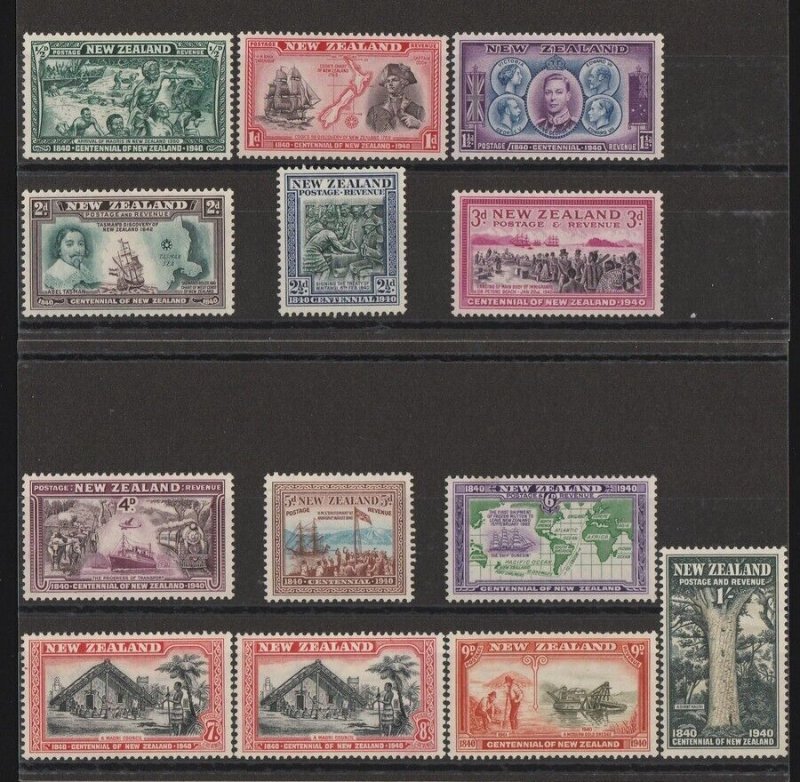 NEW ZEALAND 1940 Proclamation set ½d to 1/-.