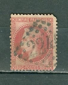 FRANCE 1868 #36 CANCELLATION... SMALL THIN SPOT