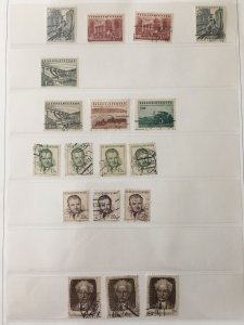 Czech Rep 1952/53 M&U+Sheets on 6 Pages(Appx 60+Items) (Apr612