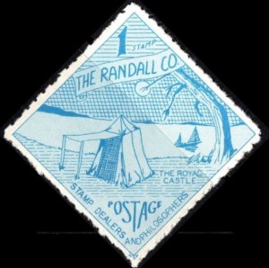 Vintage US Poster Stamp The Randall Co. Postage Stamp Dealers And Philosophers