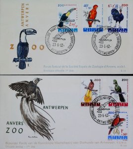 1962 Belgium Semi-Postal Stamps Birds Full Set on FDC Cover X858-