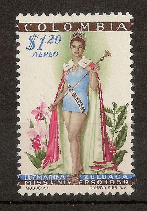 Colombia 1959 Miss Universe Aereo SG953 MNH