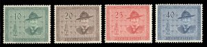 Liechtenstein #270-273 Cat$18.70, 1953 Boy Scouts, complete set, lightly hinged