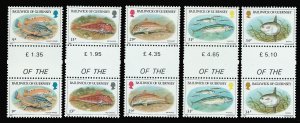 GUERNSEY 308-312 MNH GUTTER PAIR