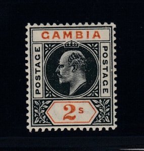 Gambia, SG 54 var, MHR Slotted Frame variety
