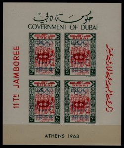 Dubai Mi.bl.18 MNH s/s Olympic-64/Scouts