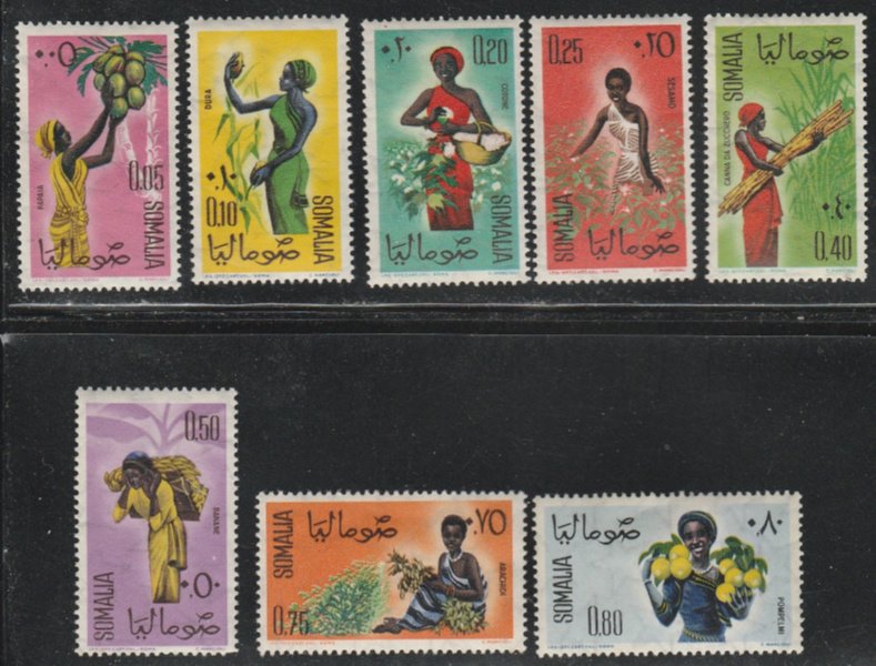 Somalia #250-257 Mint Lightly Hinged Full Set of 8 cv $5.35