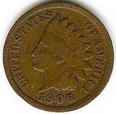 1906 - Indian Head Cent  - Very Fine