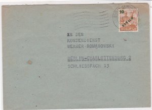 Germany 1949 Berlin Overprint Berlin Schoneberg Cancel Stamps Cover Ref 24104