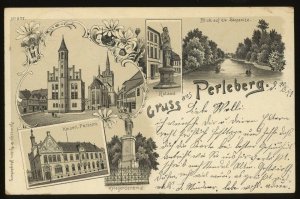 1899 GRUSS AUS Perleberg Germany Postcard