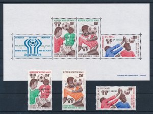 [111054] Mali 1978 Sport football soccer Overprint souvenir sheet MNH