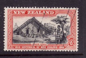New Zealand-Sc#239-used 8p org red & blk-Maori Council-1940-