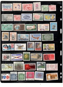 CANADA COLLECTON ON STOCK SHEET, MINT/USED