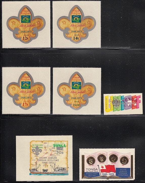 Tonga 1973 MH Sc 322-326, C130-C134, CO69-CO71 Tongan Boy Scouts 25th anniver...