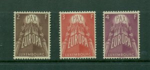 Luxembourg #329-31  (1957 Europa set) VFMNH CV $49.00  Key set!
