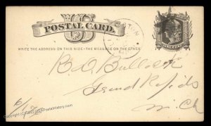 USA 1800s Michigan Star Fancy Cancel Cover 95070