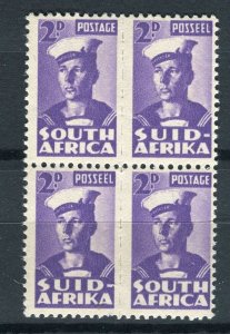 SOUTH AFRICA; 1940s early WWII War Effort small type issue MINT MNH Block