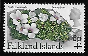 Falkland Islands # 205 - Scurvy Grass - surcharged - MLH.....{BRN17}