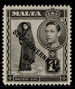 MALTA GVI SG243, 1s black, NH MINT.