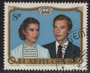 Thematic stamps LUXEMBOURG 1981 ROYAL WEDDING 1071 used