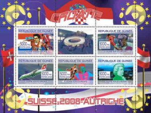 Guinea - Croatia Soccer - 6 Stamp  Sheet - 7B-471