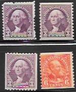 US #720-23 MNH Washington & Garfield