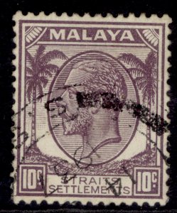 MALAYSIA - Straits Settlements GVI SG266, 10c dull purple, FINE USED.