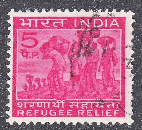 India RA3 Postal Tax Stamp for Refugee Relief