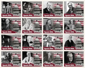 Stamps. Franklin Roosevelt 2024 year 16 stamps perforated NEW
