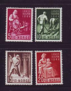 Norway Sc B38-41 1944 National Welfare stamp set mint