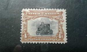  US #296 mint hinged tear e201.6499